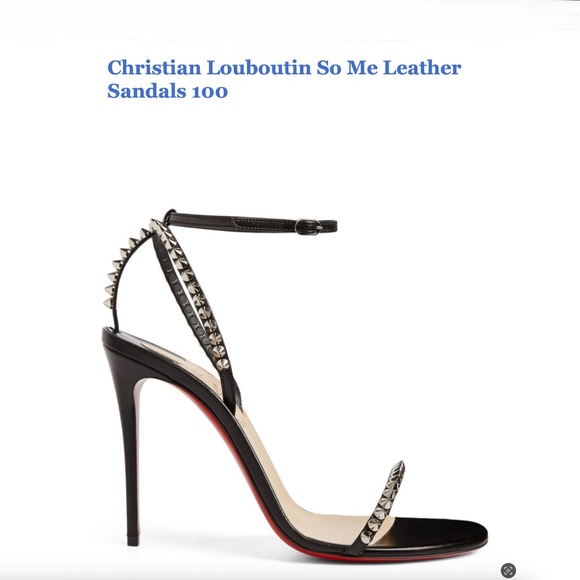 Christian Louboutin So Me Studded Sandals US 8.5  / NEW - Picture 3 of 16
